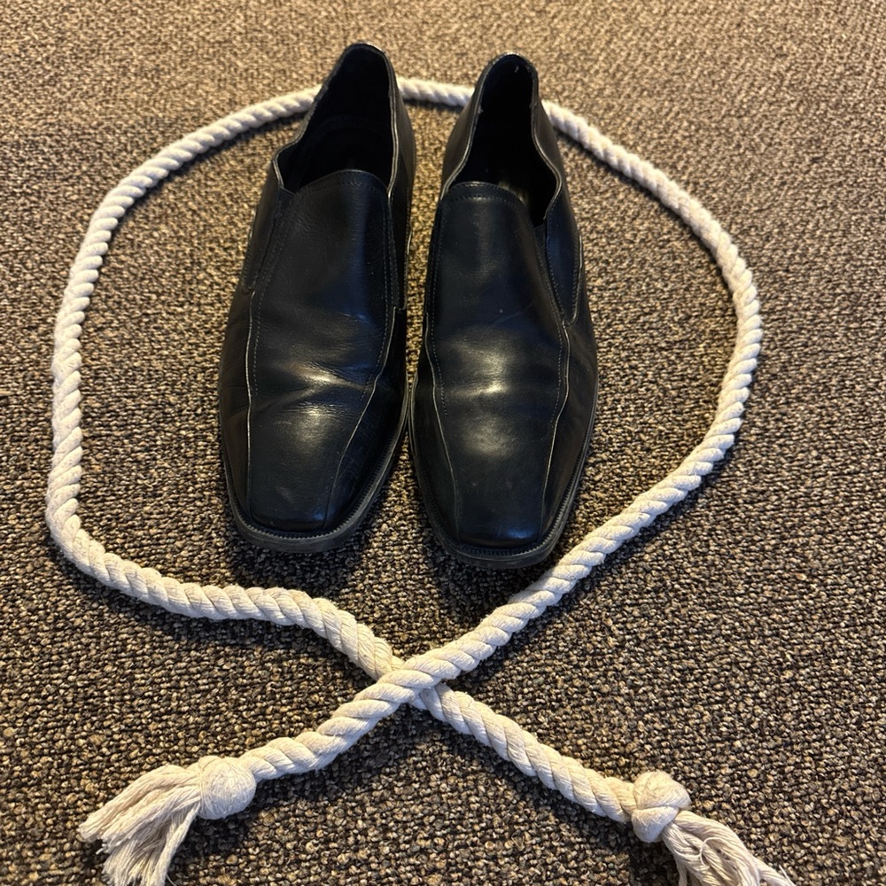 Johnston & Murphy Black Leather Loafers
